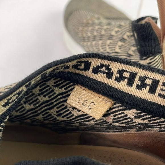 Salvatore Ferragamo Tan Black Sock Sneakers