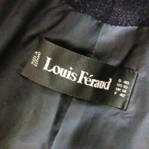 Louis Feraud Vintage Blue Double-Breasted Sequin Jacket