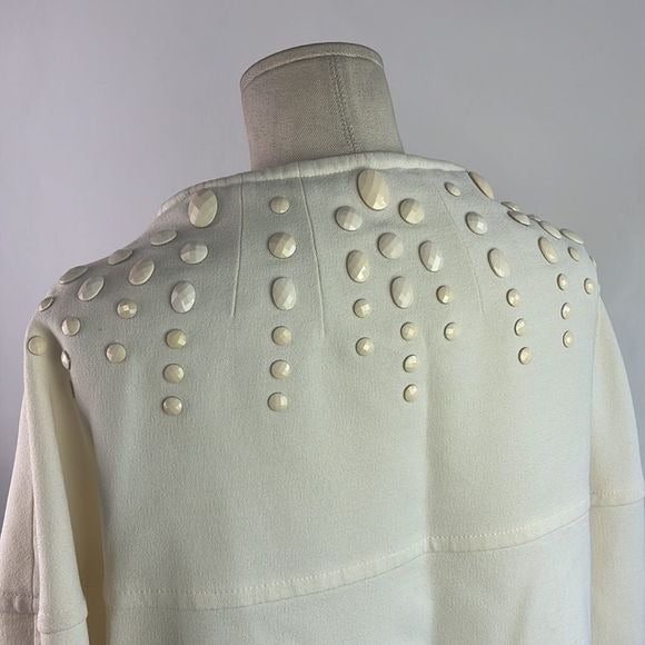 Red Valentino Cream Jacket with Beaded Trim