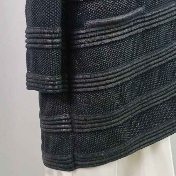 Isabel Marant Black Ribbed Coated 3/4 Knit Jacket