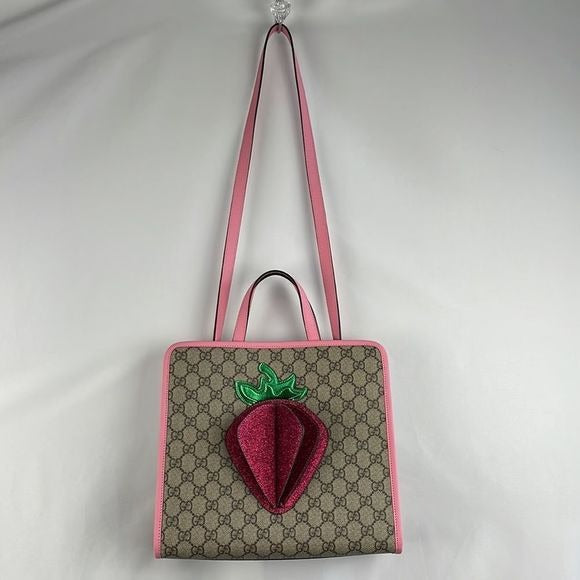 New Gucci Bag with Logo and 3D Strawberry