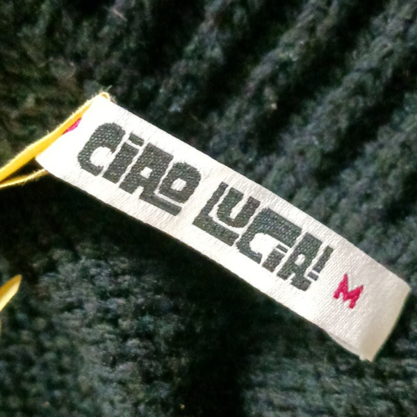 Ciao Lucia Black and White Striped Sweater Dress.