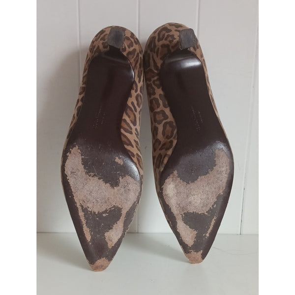 SALVATORE FERRAGAMO ANIMAL PRINT PONY PUMPS