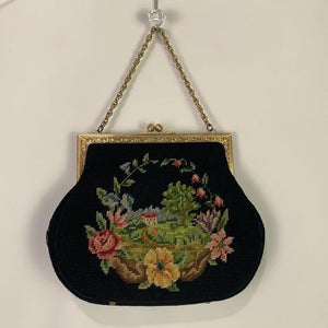 Vintage large hand embroidered bag