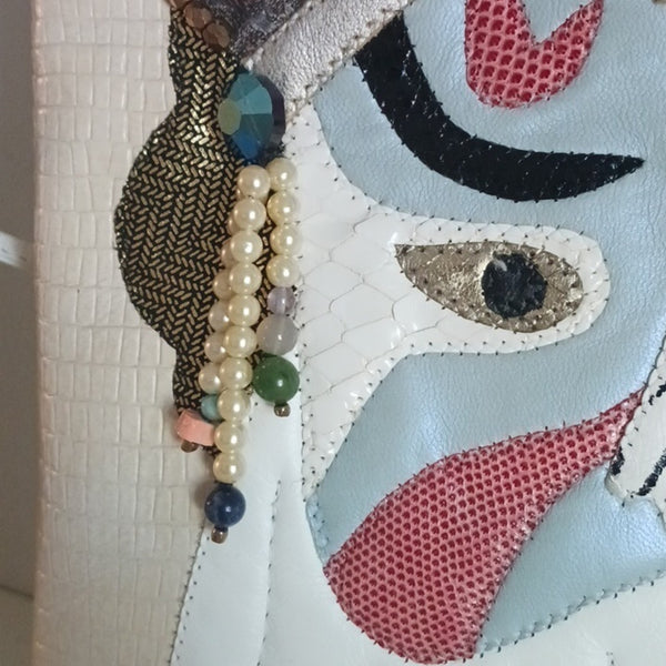 Rare VTG 80's W Beads/Pearls Bag