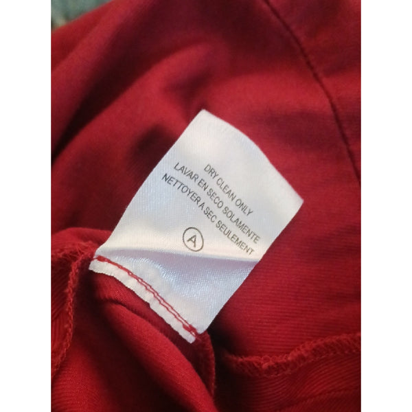 SACHIN & BABI RED SHORT SLEEVE PEASANT DRESS.