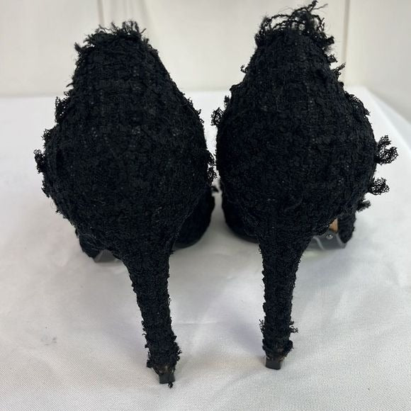 Balmain Black Tweed Pumps