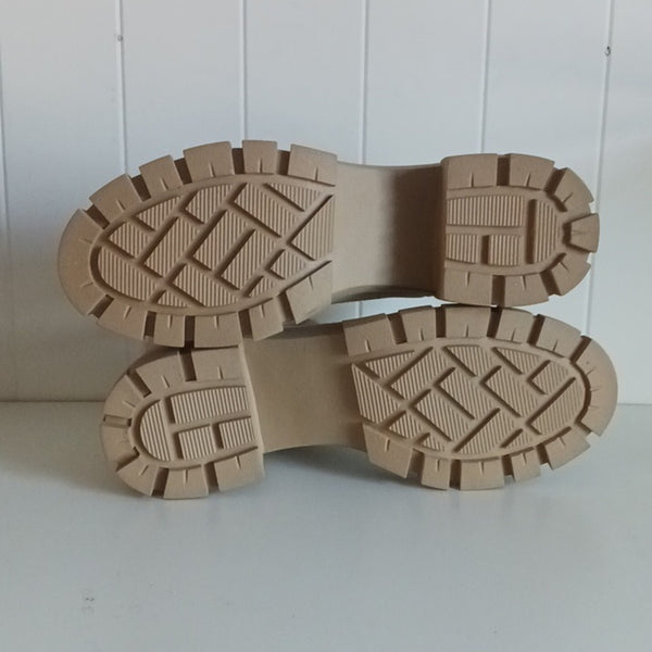 Steve Madden Tan Lugg Sole Suede Ankle Boots.
