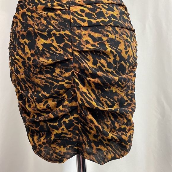 All Saints Animal Print Ruffle Mini