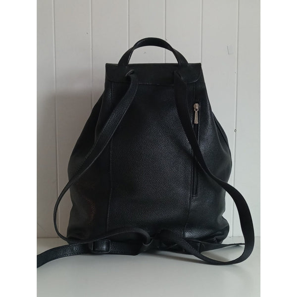 LONGCHAMP BLK LEATHER BACKPACK LA