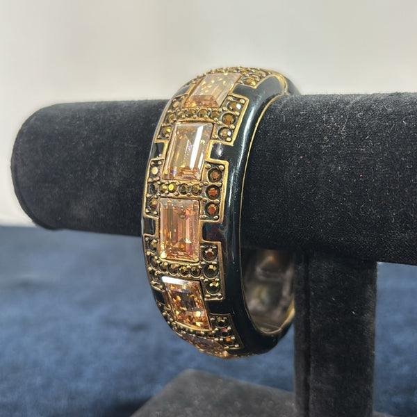 Judith Lieber Black Gold Crystal Bangle