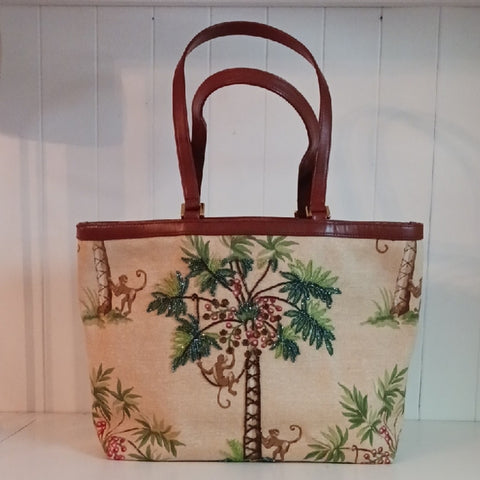 Isabella Fiore Vintage Monkey In Tree Bag