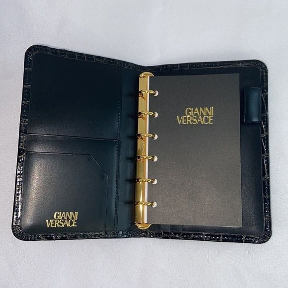 Gianni Versace Vintage Crocodile Date Book Miscellaneous