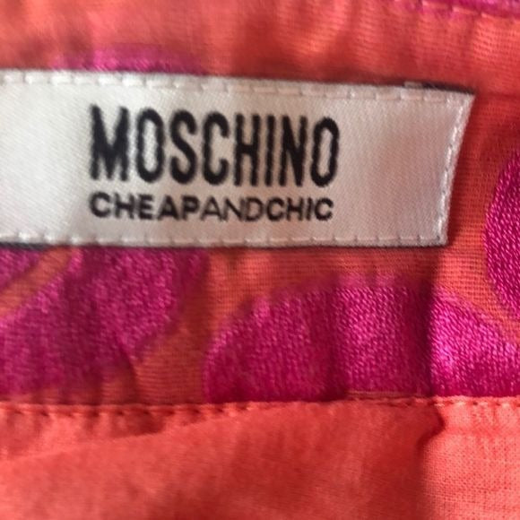 Moschino Pink Floral Skirt