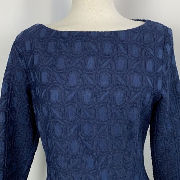 Lela Rose NWT Navy Brocade Dress