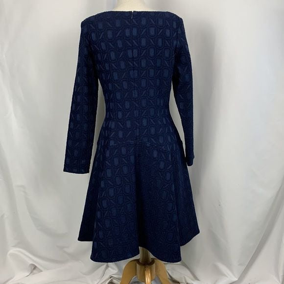 Lela Rose NWT Navy Brocade Dress