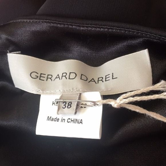 NWT Gerard Darel Black Beaded Neck Dress