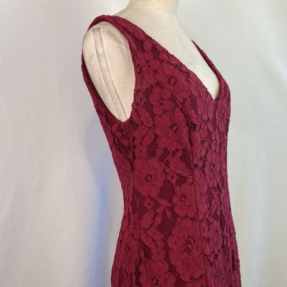 Ralph Lauren Wine Lace Gown