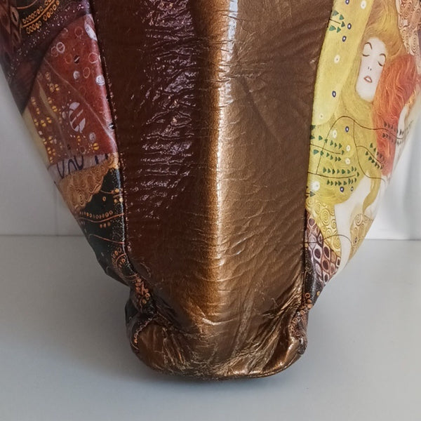 Icon Klimt W Bronze Patent Leather Tote Bag.