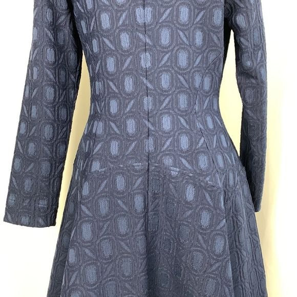 Lela Rose NWT Navy Brocade Dress