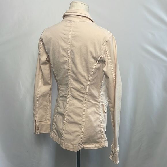 L’agence Cream Long Denim Button Jacket