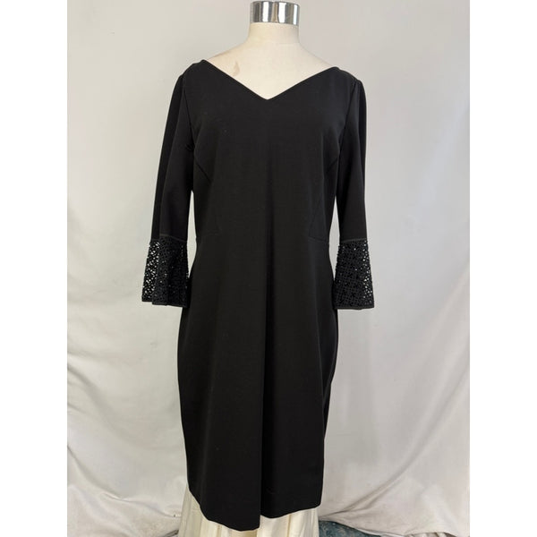LAFAYETTE 148 BLACK WITH LACE TRIM SLEEVES