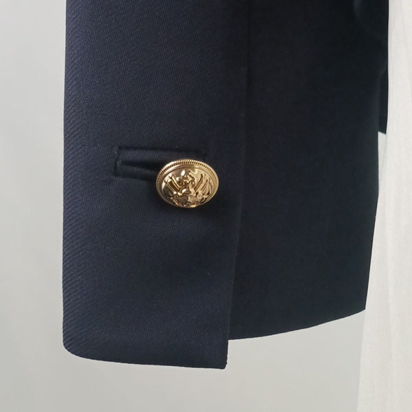 Tara Jarmon Navy Cross Front Double Jacket