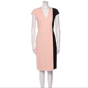 Fendi Pink Black Color Block Dress