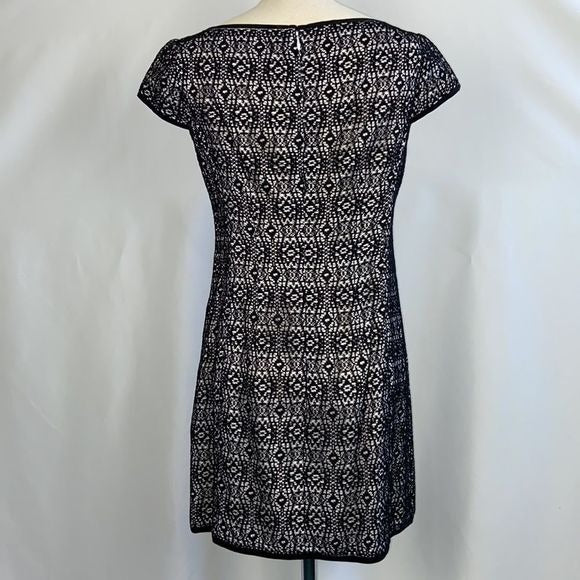 Nanette Lepore NYC Black Lace Cap Sleeve Dress