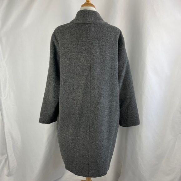 Eileen fisher gray Alpaca blend 3/4 jacket
