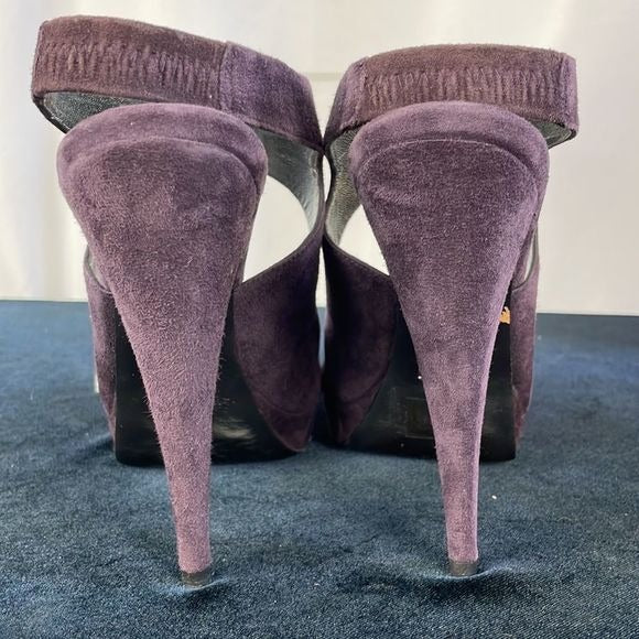 Miu Miu Purple Suede Platforms