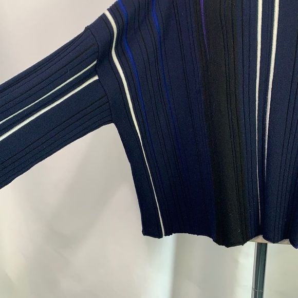 PierAntonioGaspari Black Blue White Ribbed Sweater