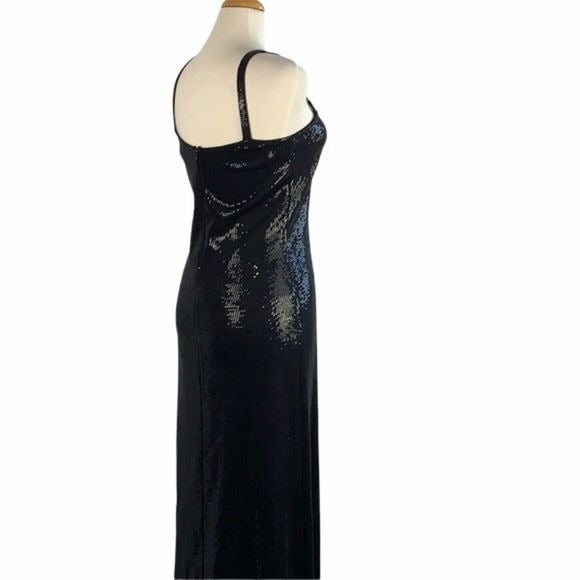 St Johns Black Sequin Evening Gown