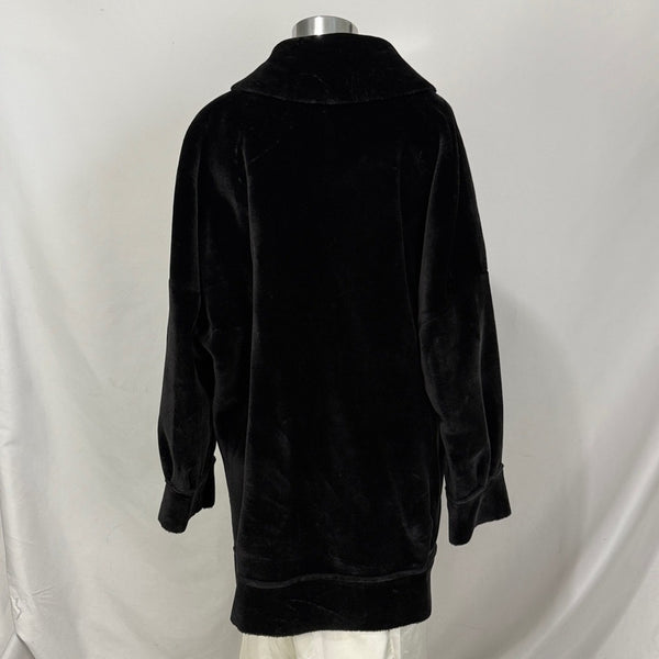 Free People size Large Faux Fue black coat