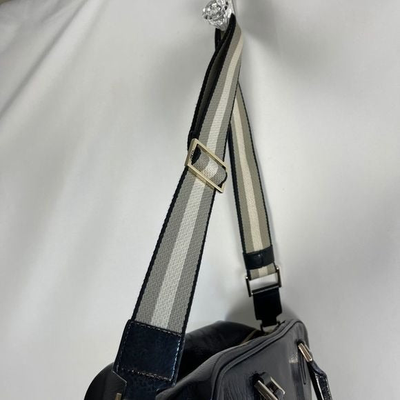 Anya Hindmarch black leather satchel with strap