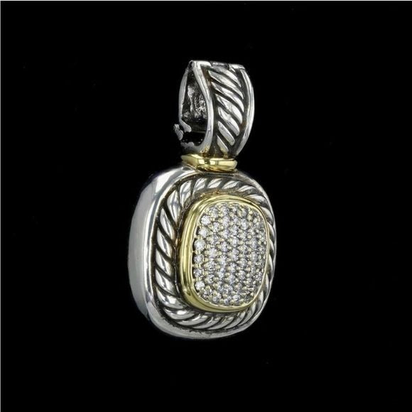 David Yurman Diamond and Sterling Silver Albion Pendant