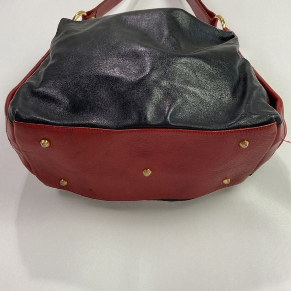 Marino Orlandi Black Leather w/ Red Trim Bag