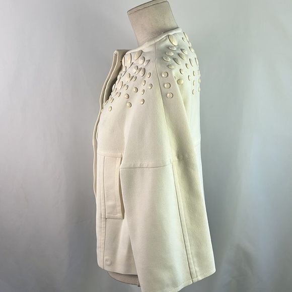 Red Valentino Cream Jacket with Beaded Trim