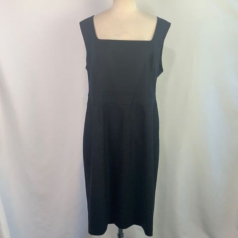 Escada Black Virgin Wool Blend Sheath Dress