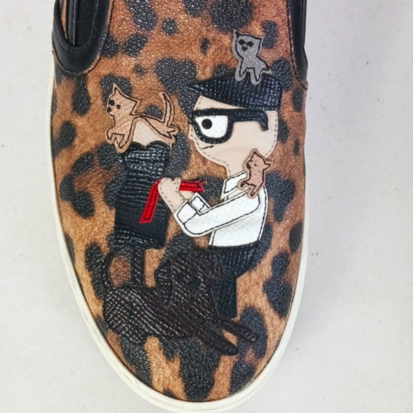 Dolce & Gabbana Animal Print With Man And Dogs Cats Sneakers.
