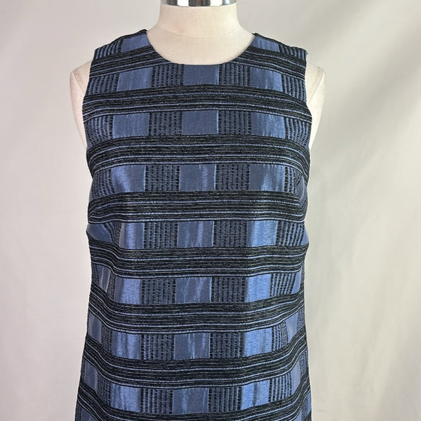 L K Bennet Blue Plaid Sheath Dress