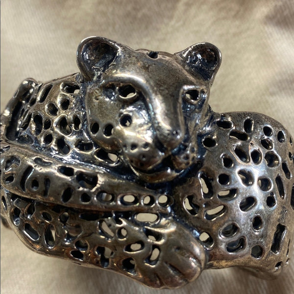 Emilia Castillo Vintage Sterling Jaguar Bracelet Cuff