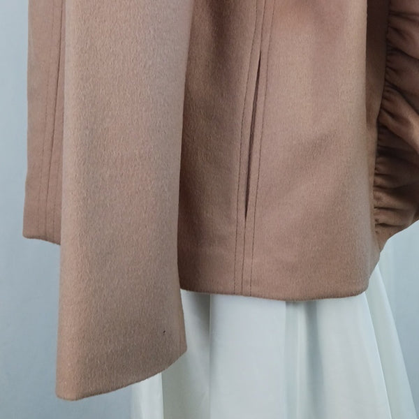 Milly Tan Ruffle Trim Jacket NWT