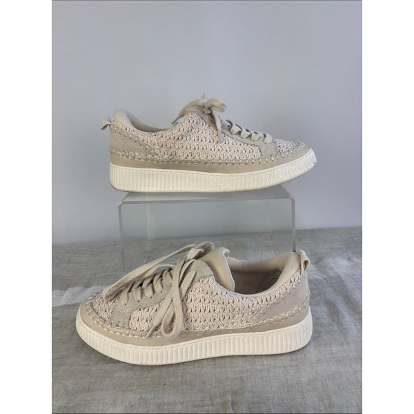 DOLCE VITA DOLEN PLATFORM SANDSTONE KNIT SNEAKERS