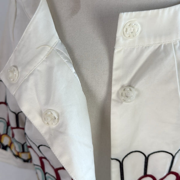 See by Chloe White Multi Print Crop Jacket