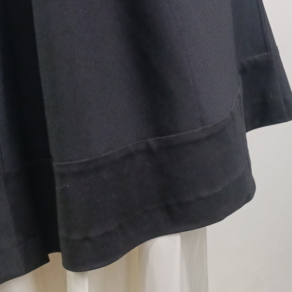 Aleeza Black Double-Breasted Dress with Gold Buttons.