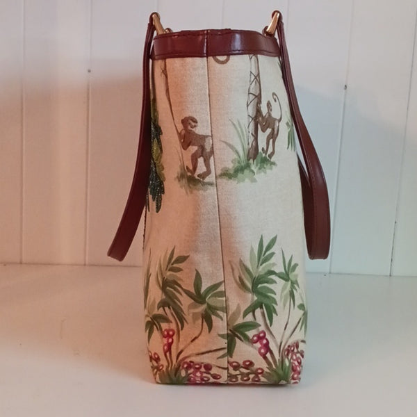 Isabella Fiore Vintage Monkey In Tree Bag