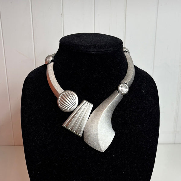 NWT Money Silver Runway Rare Couture Necklace
