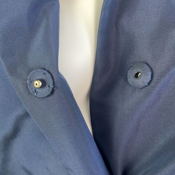 Prada Black And Navy Nylon 3/4 Belt Jacket