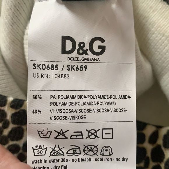 Dolce and Gabbana animal print stretch pencil skirt